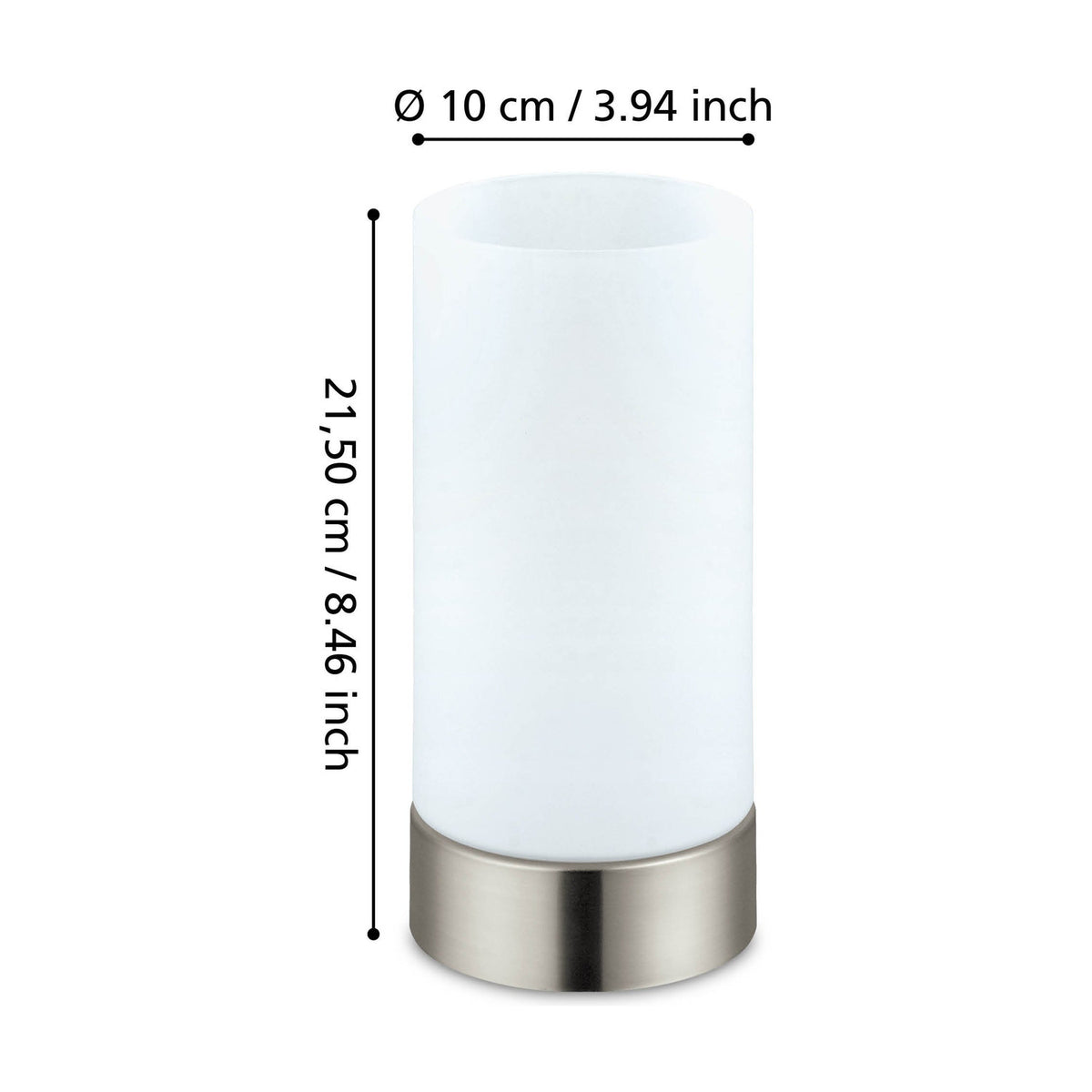 Damasco 1 Table Lamp 21.5cm - Satin Nickel