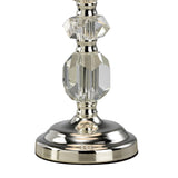 Dana 1 Light Crystal Table Lamp - Silver (Without Shade)