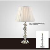 Dana 1 Light Crystal Table Lamp - Silver (Without Shade)
