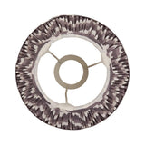 Top-down view of the Endon Daneton 20cm tapered lamp shade in pearl grey, showing the pleated zigzag faux silk and fixed gimbal fitting.