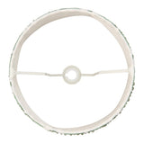 Top view of the Endon Daneton 35cm tapered lamp shade in Cotswold Green, showing the reversible gimbal fitting and white inner lining on a plain background.