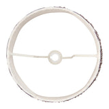 Top-down view of the Endon Daneton 35cm tapered lamp shade in pearl grey faux silk, showing the reversible gimbal fitting and taped inner rim.