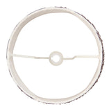 Top-down view of the Endon Daneton 40cm tapered lamp shade in pearl grey, showing the reversible gimbal fitting and taped inner ring on a white background.