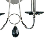 Danya 2 Light Crystal Wall Light - Polished Chrome