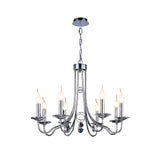 Danya 69cm Round 8 Light Crystal Chandelier - Polished Chrome