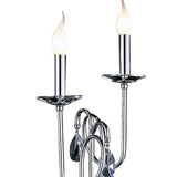 Danya 2 Light Crystal Table Lamp - Polished Chrome