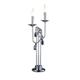 Danya 2 Light Crystal Table Lamp - Polished Chrome