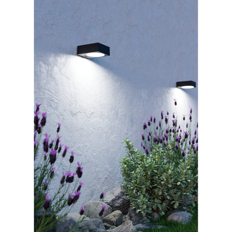 Darfano Solar Wall Light with Motion Sensor - Black