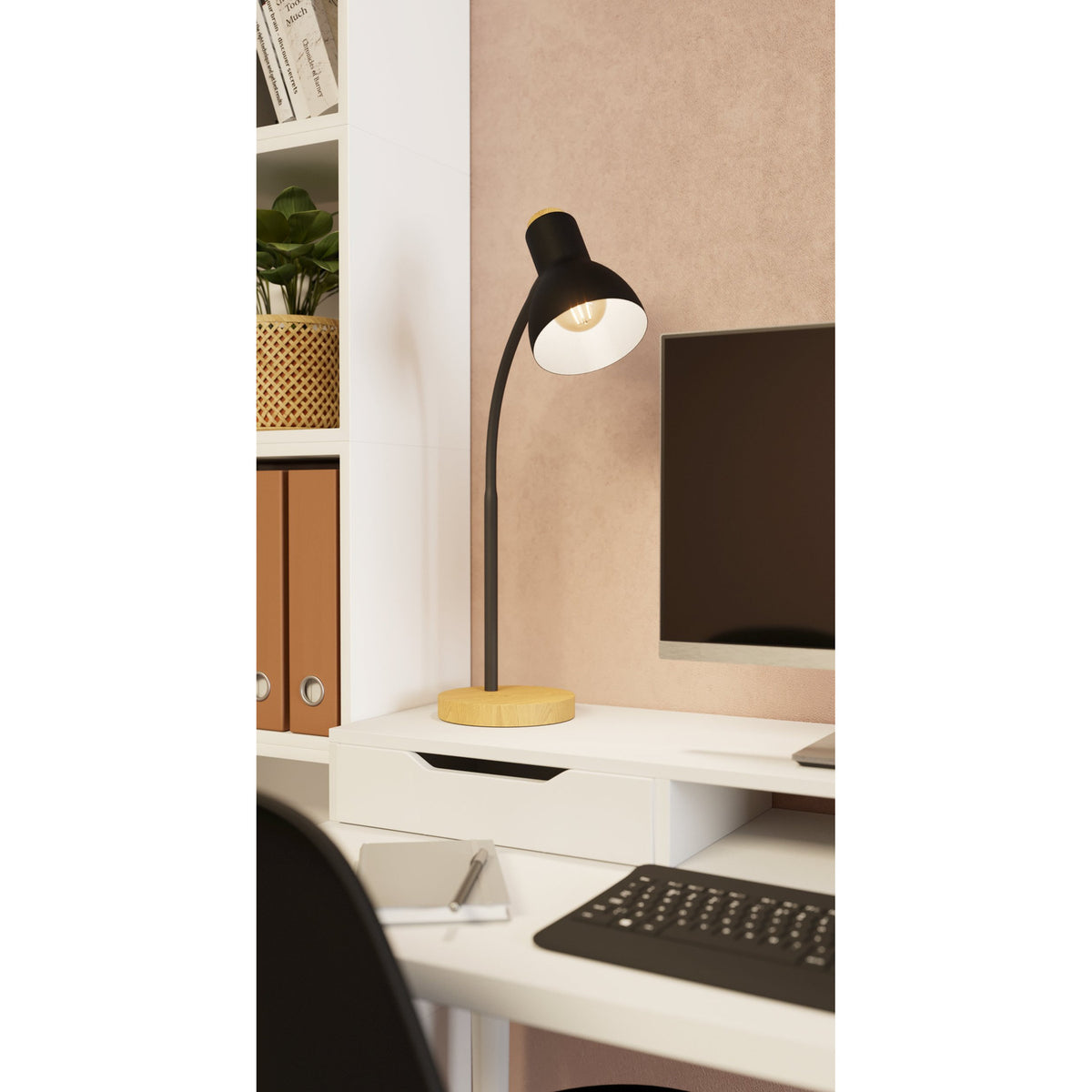 Dasessa Table Lamp - Black & Brown
