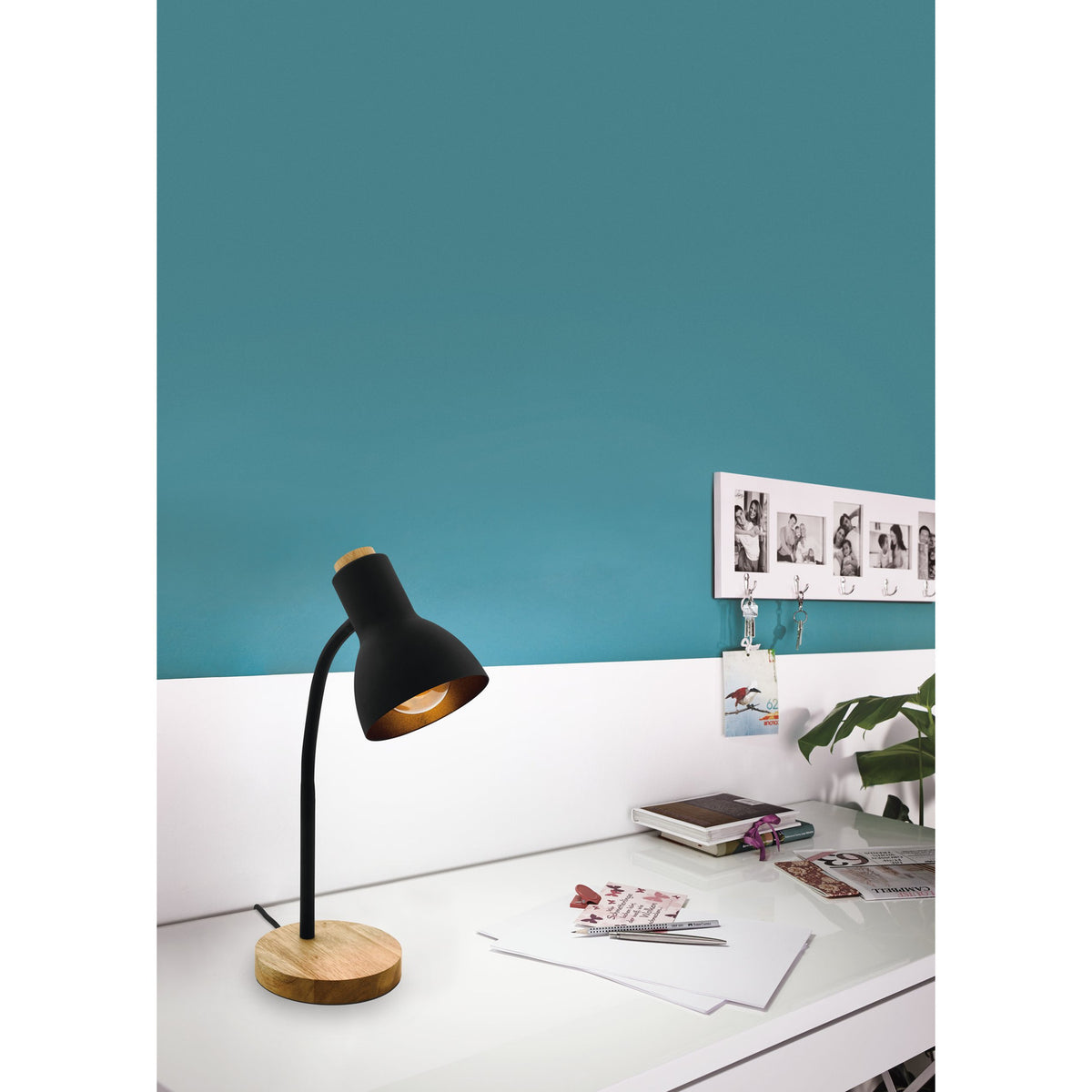 Dasessa Table Lamp - Black & Brown