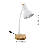 Dasessa Table Lamp - White & Brown