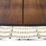 Davina 2 Light Crystal Wall Light - Chrome With Black Shade