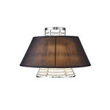 Davina 2 Light Crystal Wall Light - Chrome With Black Shade