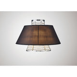 Davina 2 Light Crystal Wall Light - Chrome With Black Shade