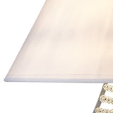 Davina 2 Light Crystal Wall Light - Chrome With White Shade