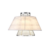 Davina 2 Light Crystal Wall Light - Chrome With White Shade