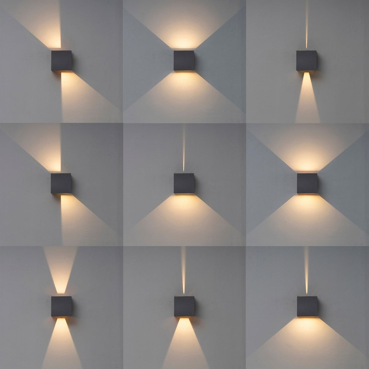 Davos Square Outdoor LED Wall Light 6W 3000K - Anthracite