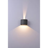 Davos Round Outdoor LED Wall Light 6W 3000K - Anthracite