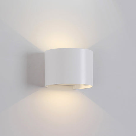 Davos Round Outdoor LED Wall Light 6W 3000K - White