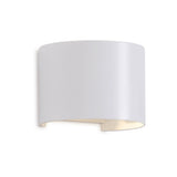 Davos Round Outdoor LED Wall Light 6W 3000K - White