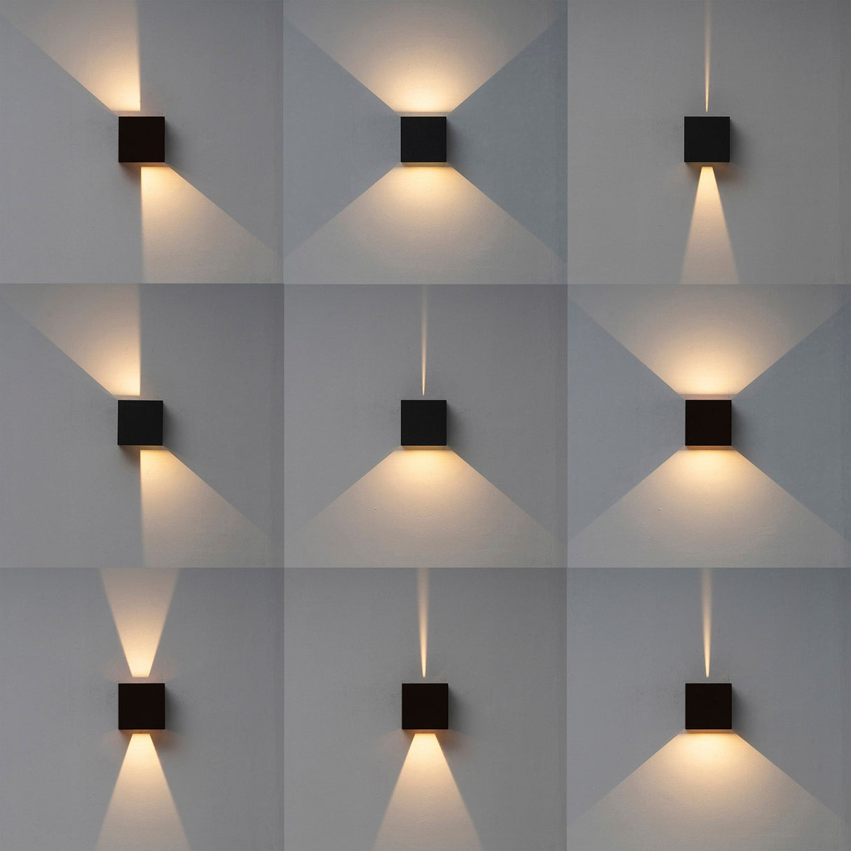 Davos Square Outdoor LED Wall Light 6W 3000K - Black