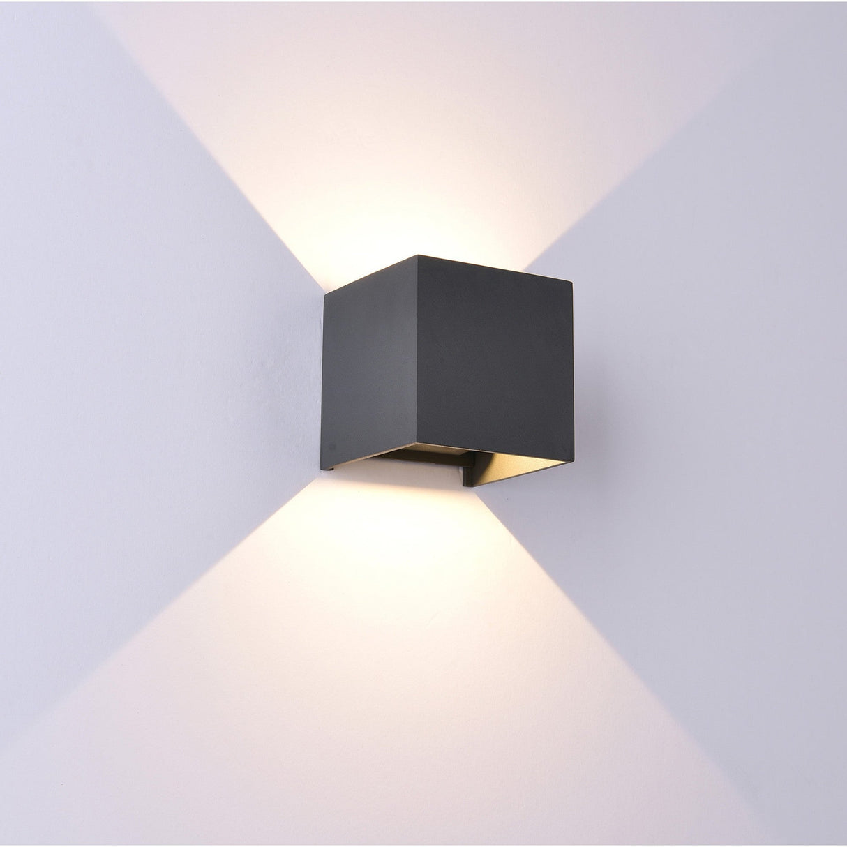 Davos Square Outdoor LED Wall Light 6W 3000K - Black