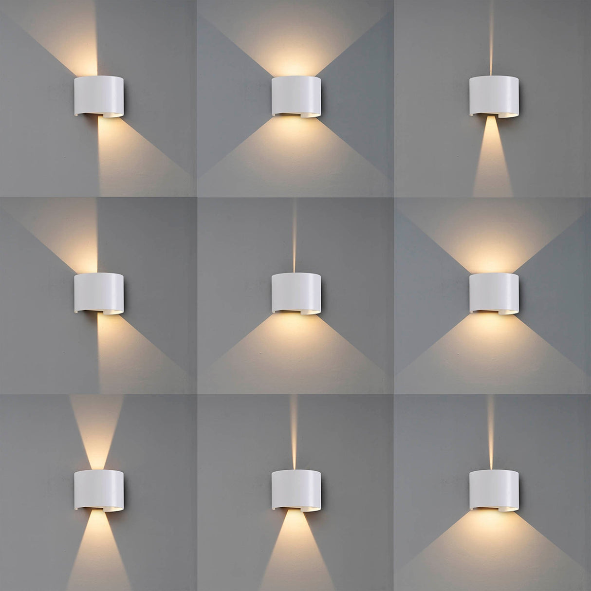 Davos Round Outdoor LED Wall Light 6W 4000K - White
