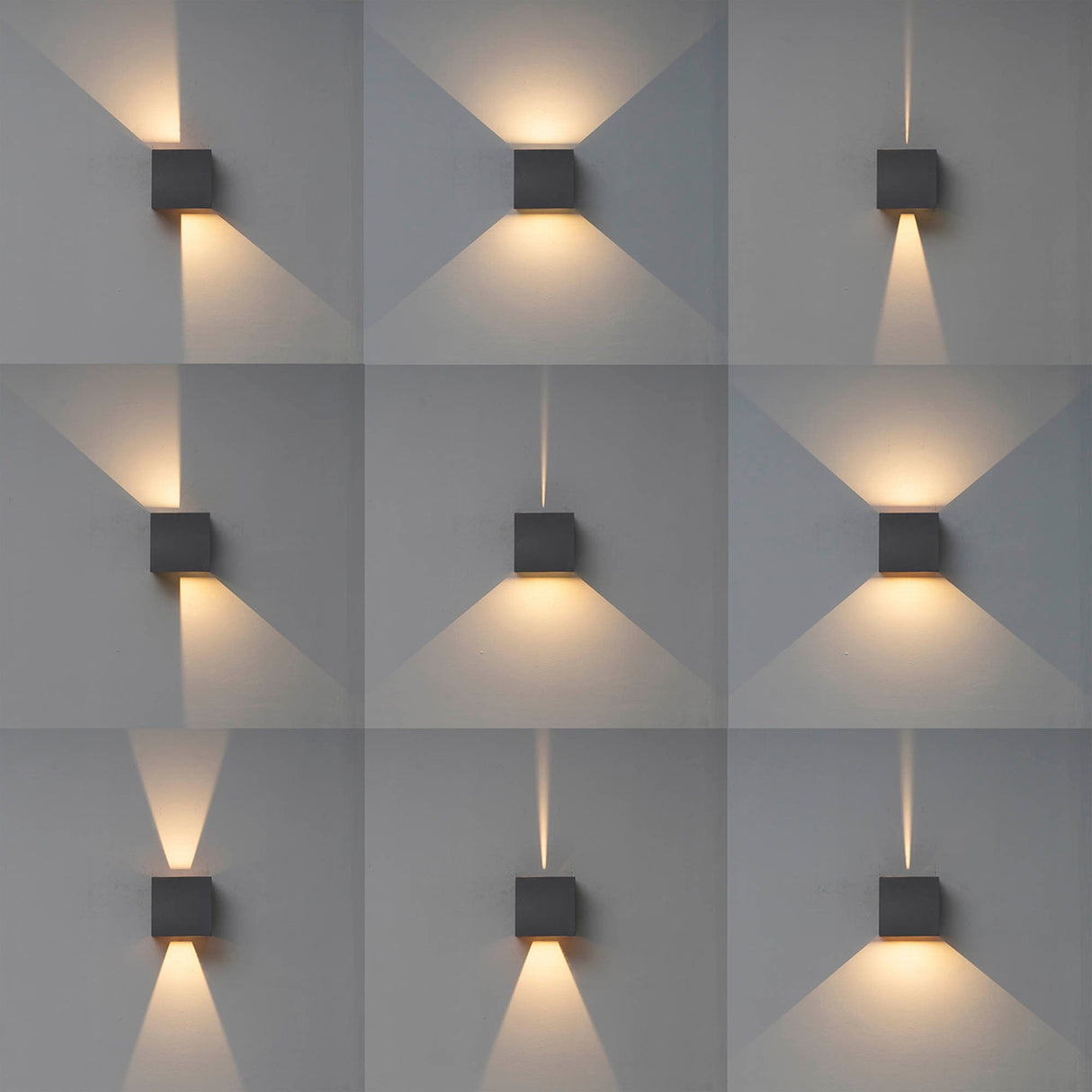 Davos Square Outdoor LED Wall Light 6W 4000K - Anthracite