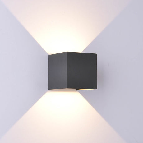 Davos Square Outdoor LED Wall Light 6W 4000K - Anthracite