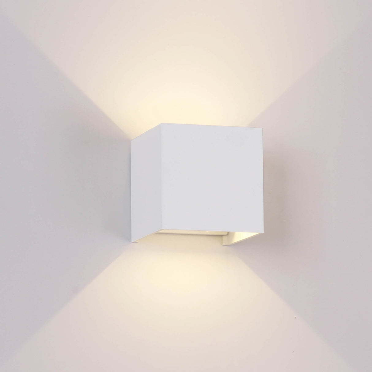 Davos Square Outdoor LED Wall Light 6W 4000K - White
