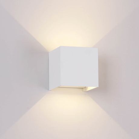 Davos Square Outdoor LED Wall Light 6W 4000K - White