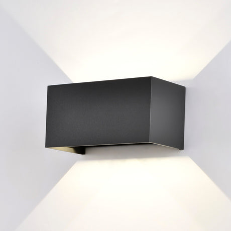 Davos Outdoor LED Wall Lamp 6W 3000K - Sand Black