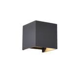 Davos Square Outdoor LED Wall Light 6W 3000K - Black