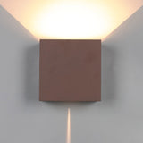Davos Outdoor LED Wall Light 10W 3000K - Rust Brown