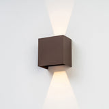 Davos Outdoor LED Wall Light 10W 3000K - Rust Brown