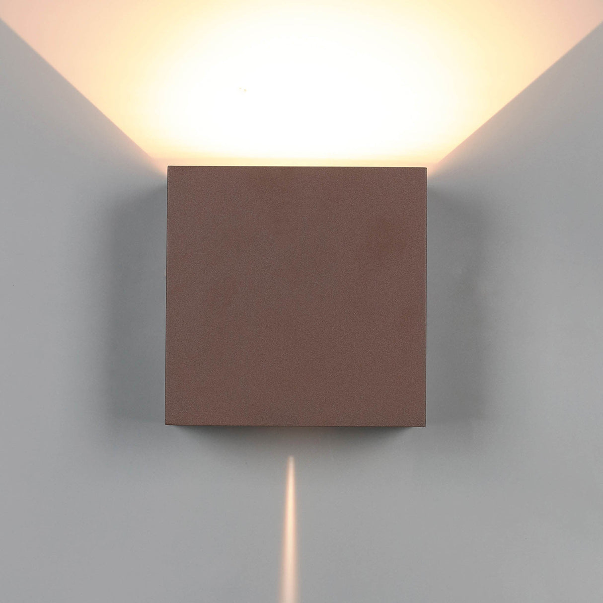 Davos Outdoor LED Wall Light 10W 4000K - Rust Brown