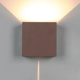 Davos Outdoor LED Wall Light 10W 4000K - Rust Brown