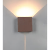 Davos Dimmable Outdoor LED Wall Light 10W 2700K - Brown