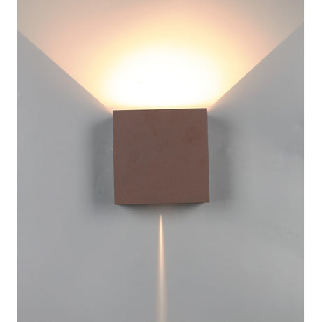 Davos Dimmable Outdoor LED Wall Light 10W 2700K - Brown