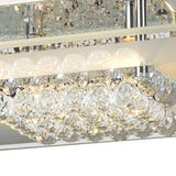 Delmar 6 Light Square Glass/Crystal Flush Ceiling Light - Polished Chrome