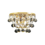 Atla 2 Light Crystal Wall Light With Switch - Gold