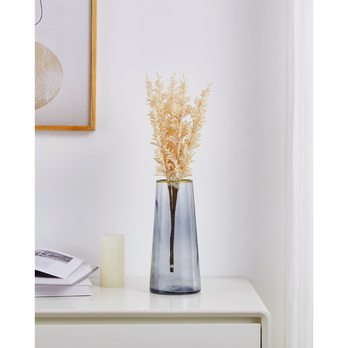 Deming Artificial Berry Spray 36cm - Beige