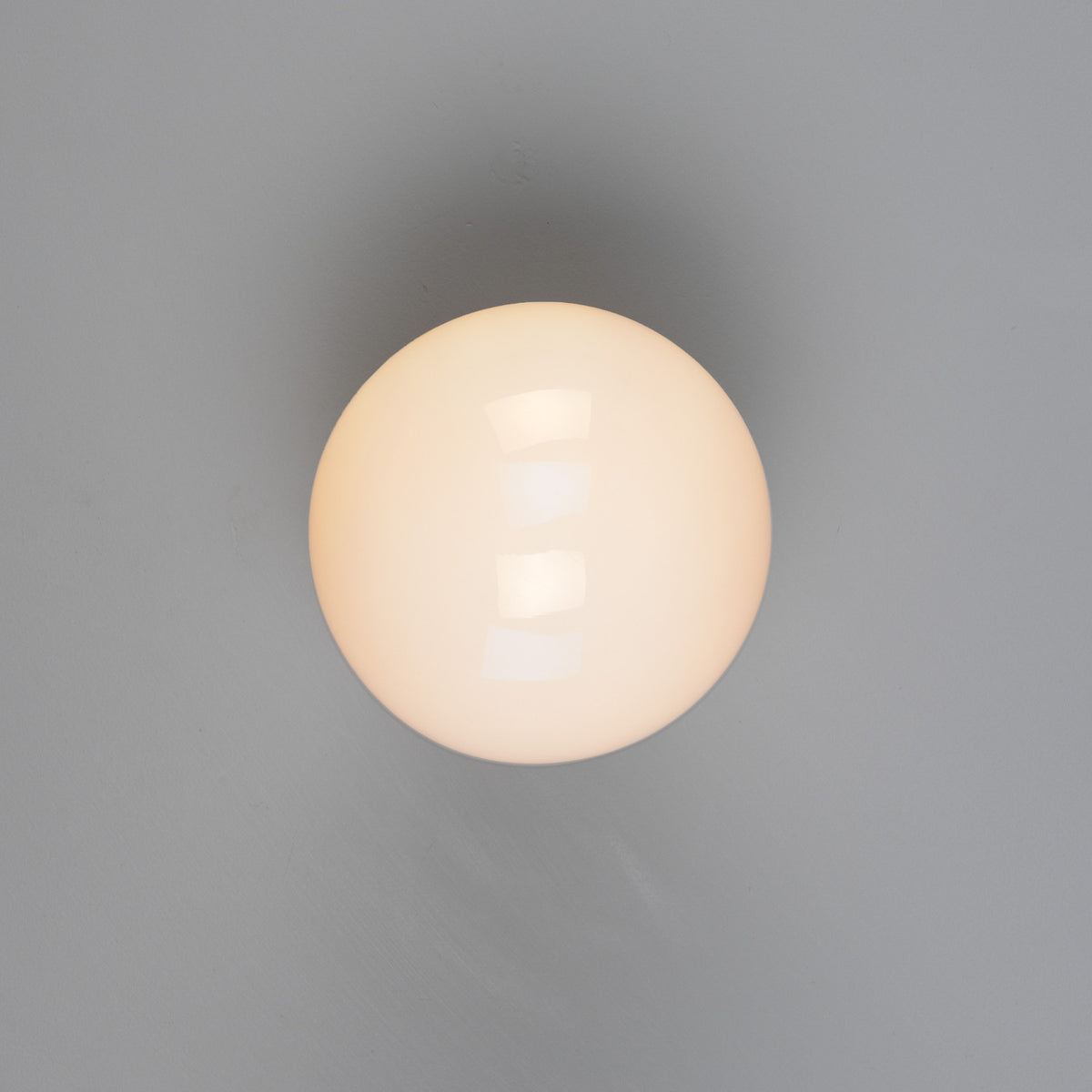Deniz Glass Globe Flush Ceiling Light IP44 - 20cm