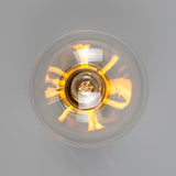Deniz Glass Globe Flush Ceiling Light IP44 - 25cm