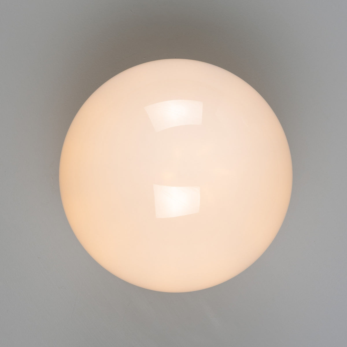 Deniz Glass Globe Flush Ceiling Light IP44 - 25cm