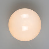 Deniz Glass Globe Flush Ceiling Light IP44 - 25cm