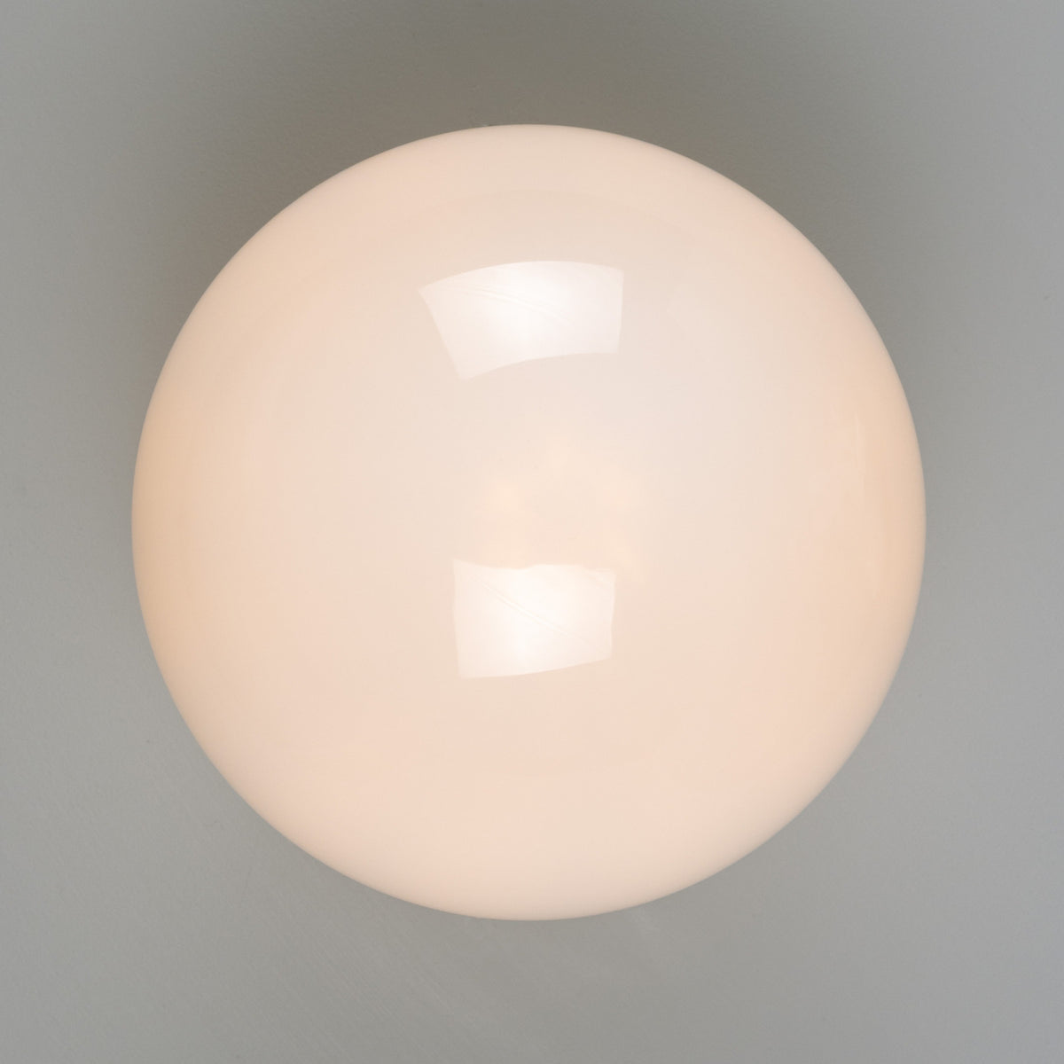 Deniz Glass Globe Flush Ceiling Light IP44 - 30cm