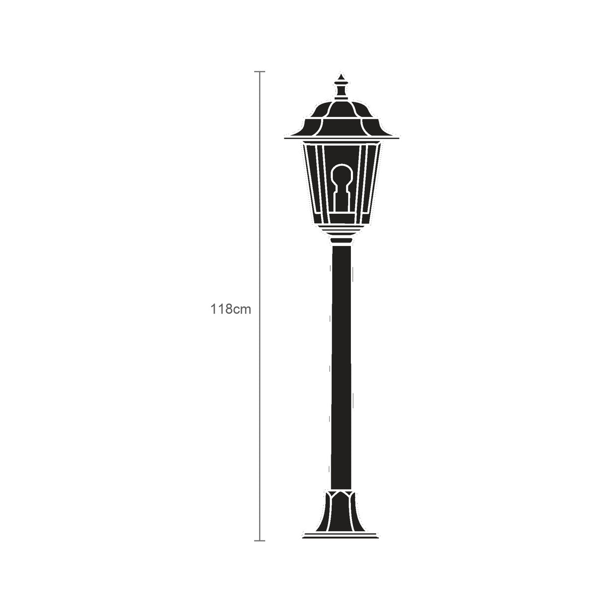 Dentil Cast Aluminium Outdoor Bollard Light - 118cm