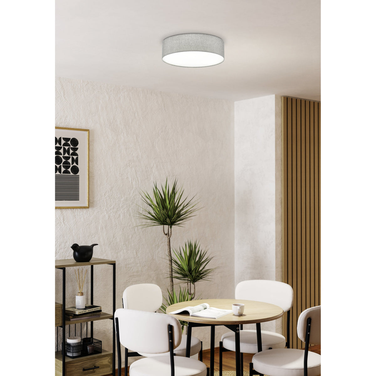 Dernessa 3 Light Flush Ceiling Light - Grey