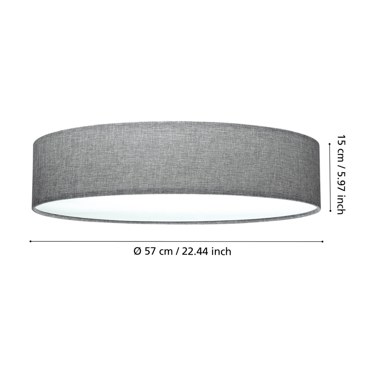 Dernessa 3 Light Flush Ceiling Light - Grey
